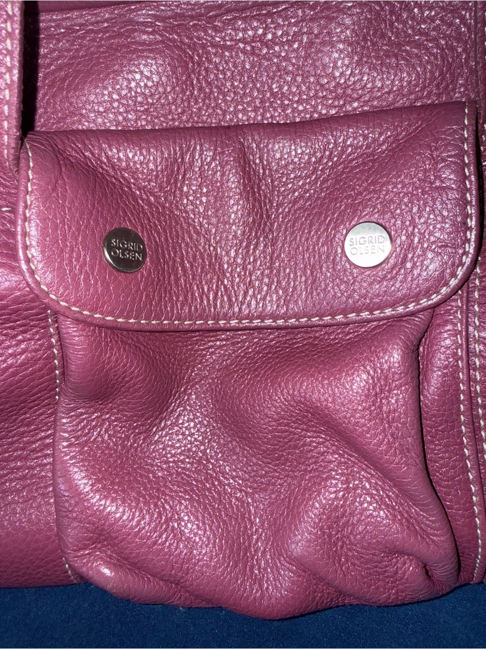 Sigrid Olsen Mauve Pink Pebbled Leather Shoulder Bag - Picture 2 of 10